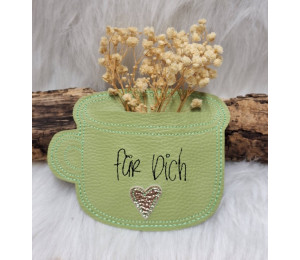 Stickserie - Tasse mit Schlitz 10 Motive plus Blanko